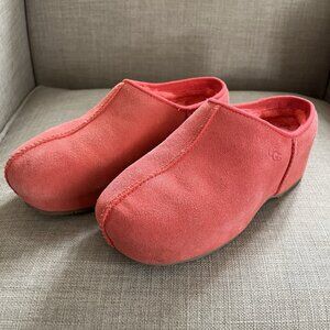 UGG Cottage Clogs Women’s Size 6.5 (no tag) Peach Orange Cozy Shearling *READ